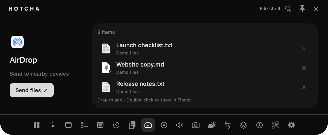 Notcha File shelf